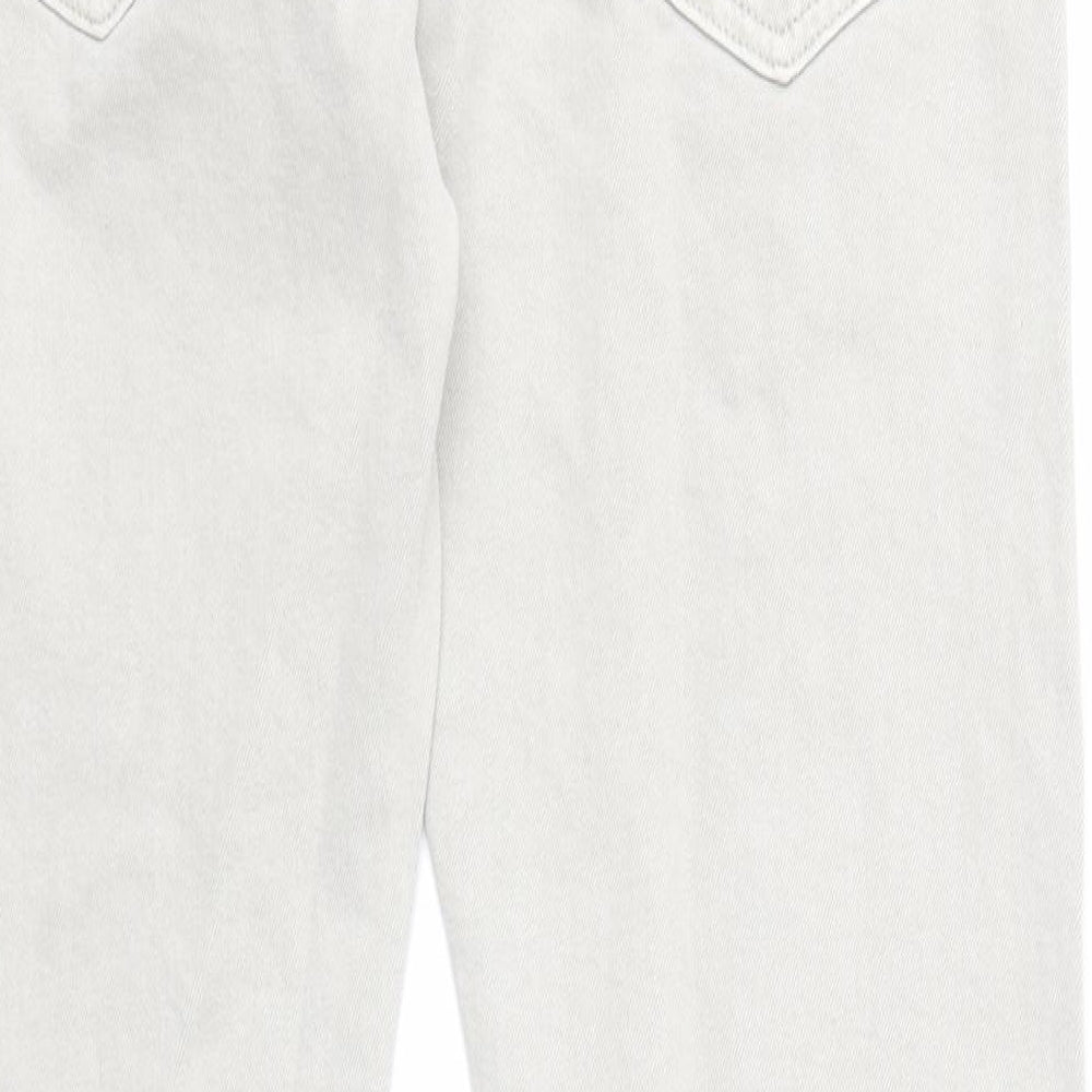 Marks and Spencer Mens Grey Cotton Skinny Jeans Size 30 in L33 in Slim Zip