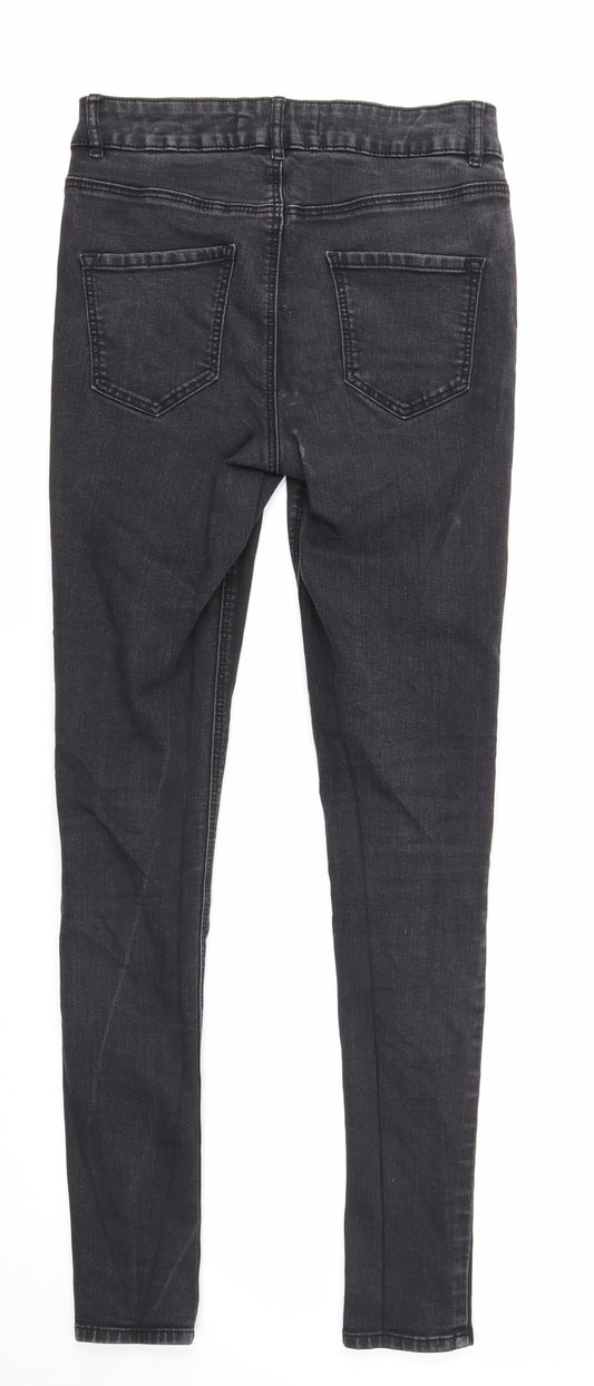 George Womens Black Cotton Skinny Jeans Size 10 Regular Zip