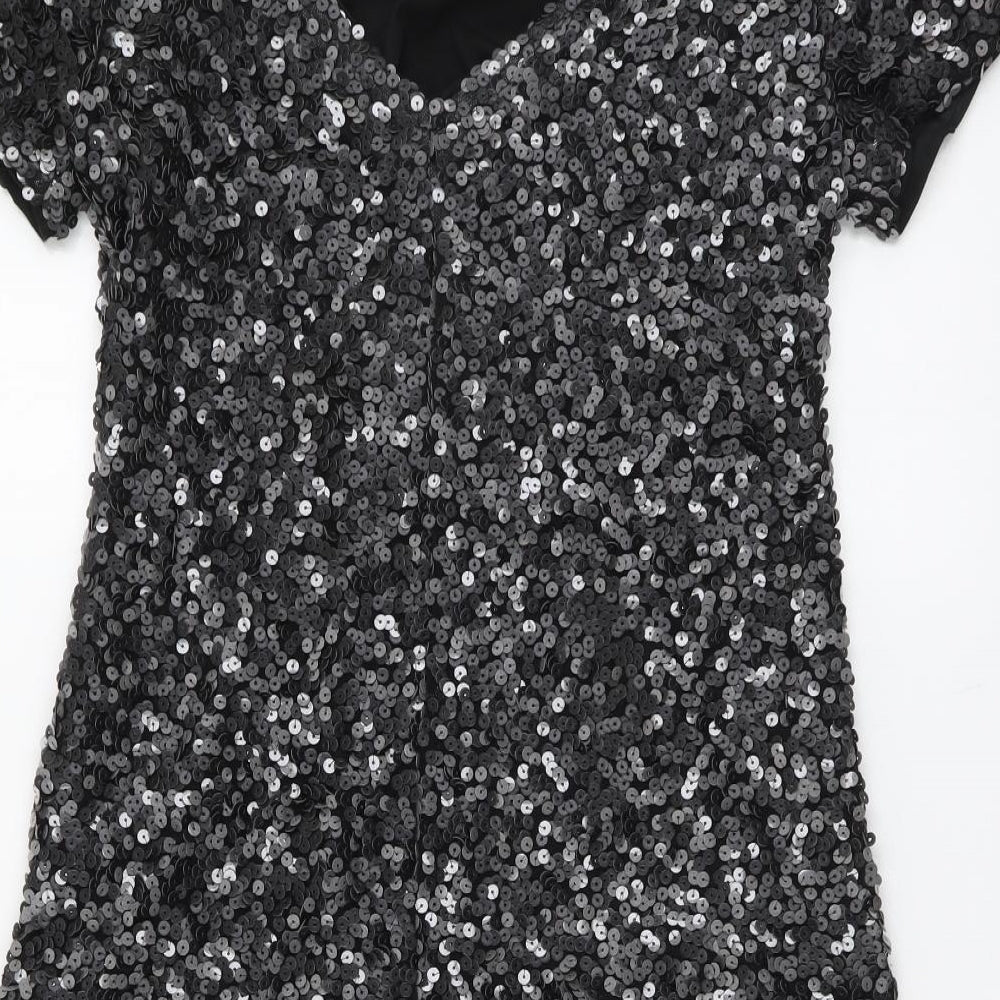 NEXT Womens Grey Polyester Shift Size 10 Boat Neck Pullover