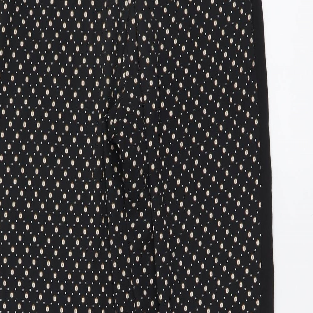 Womens UK Size 8 H&M Regular Fit Black Trousers