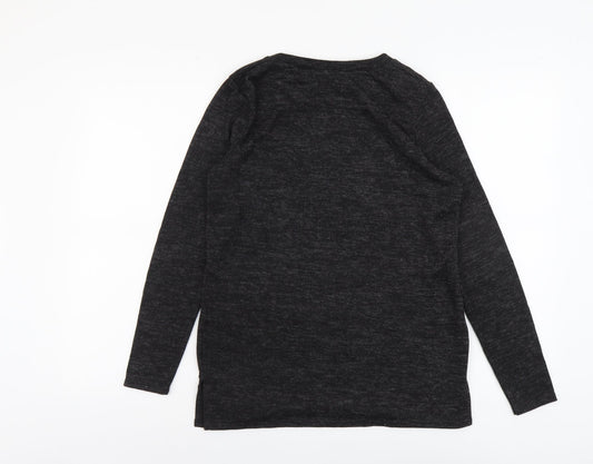 F&F Womens Grey Round Neck Polyester Pullover Jumper Size 10