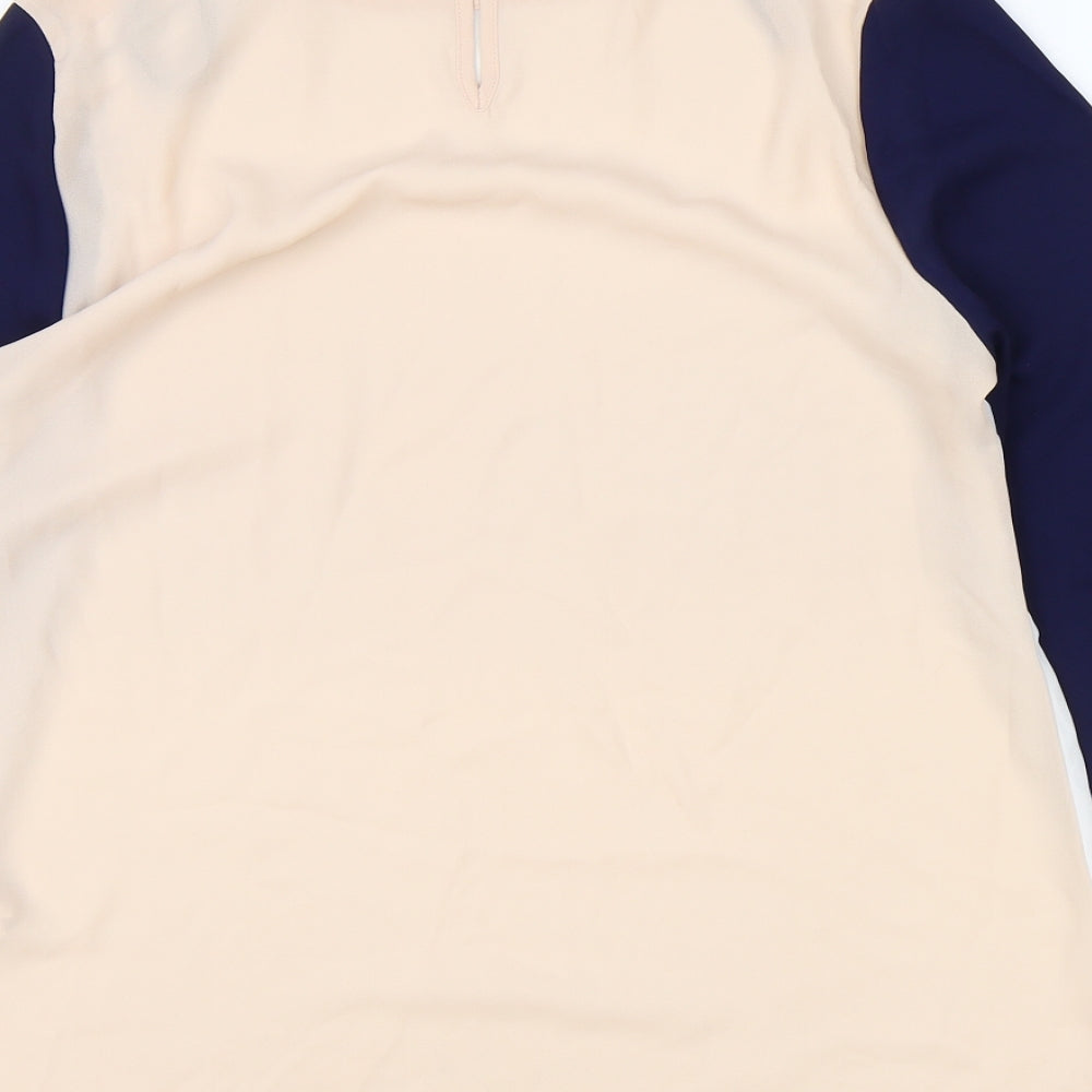 Primark Womens Multicoloured Check Polyester Basic Blouse Size 10 Boat Neck