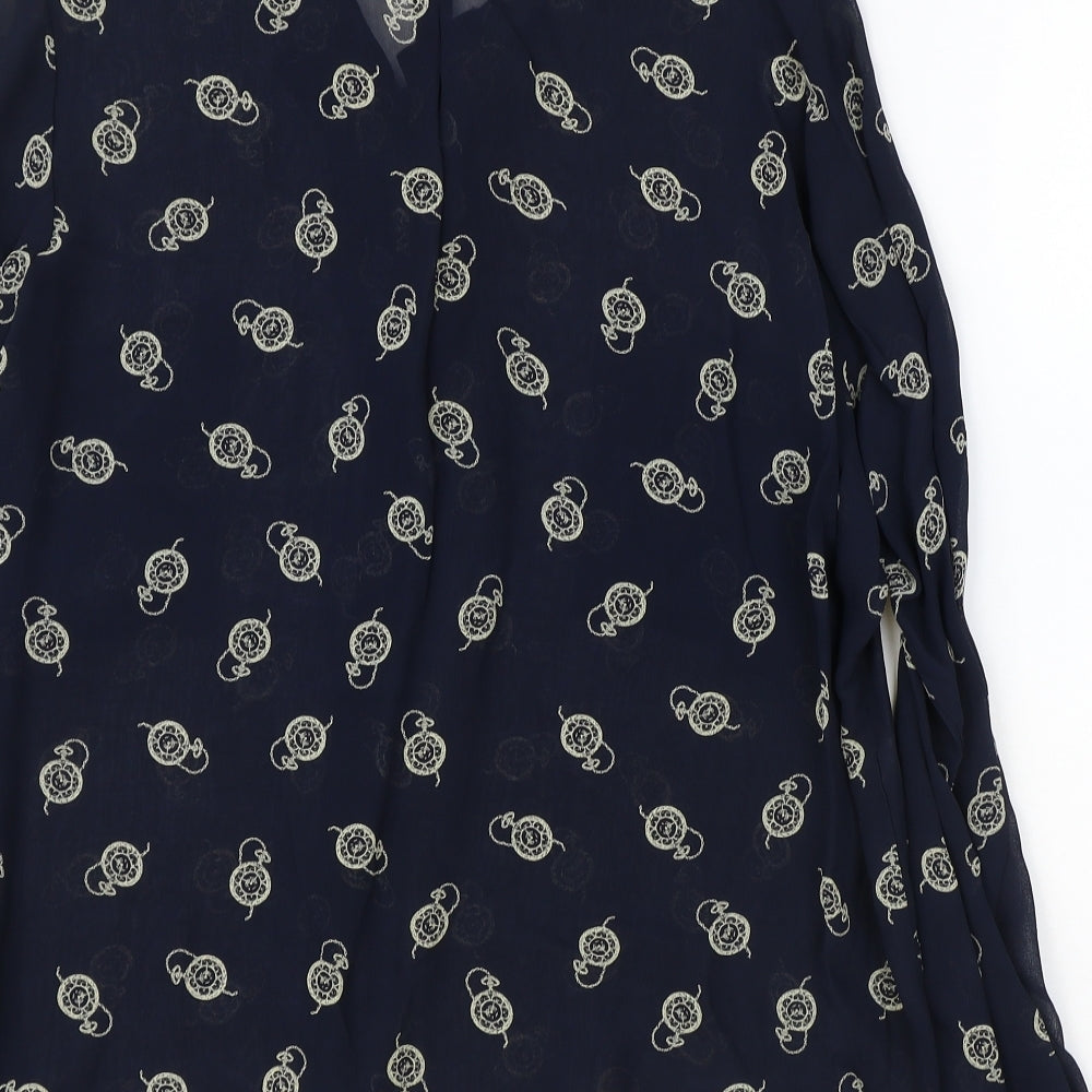 Womens UK Size 14 Marks and Spencer Blue Basic Blouse
