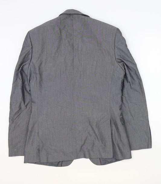 Mens UK Size 38 Red Herring Regular Grey Suit Jacket