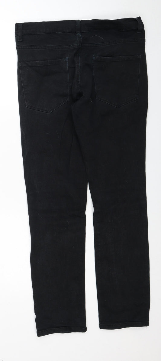 Mens UK Size 32 in Denim Works Slim Fit Skinny Black Jeans