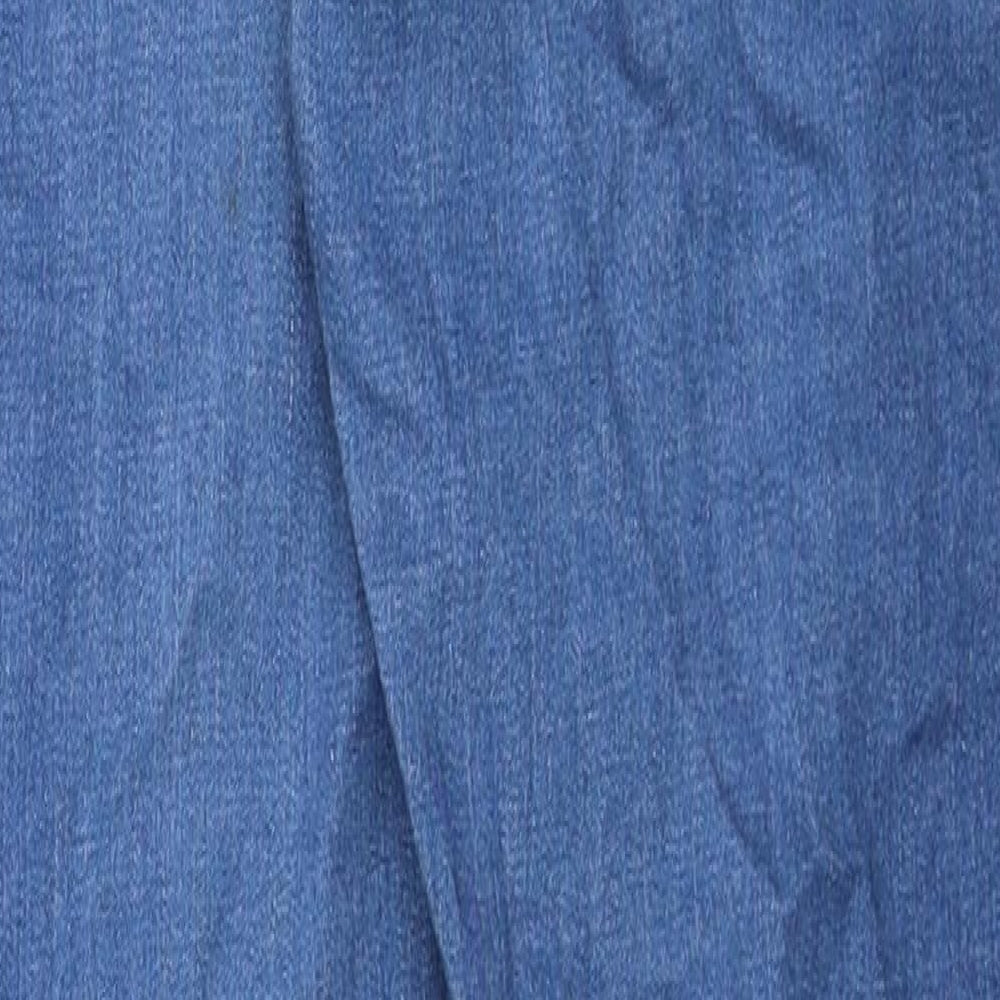 Topshop Womens Blue Cotton Skinny Jeans Size 30 in L32 in Regular Zip