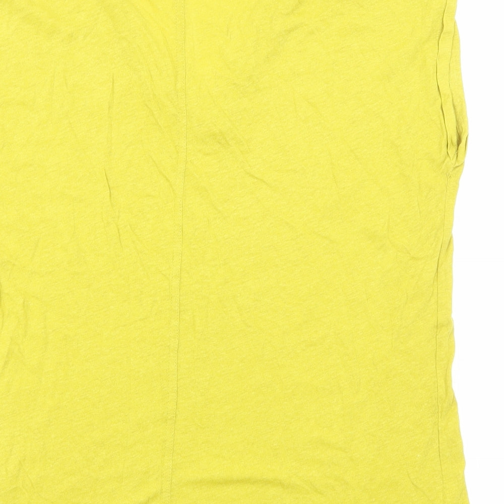 Womens UK Size S Monsoon Yellow Basic T-Shirt