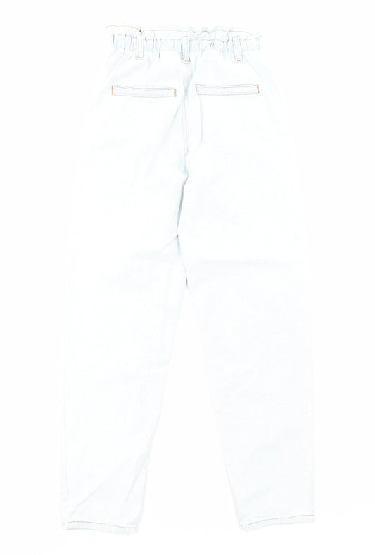 Primark Womens Blue Cotton Straight Jeans Size 6 Regular Zip