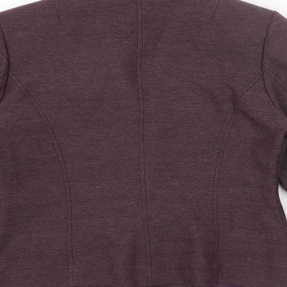 Hennessy Womens Red Polyester Jacket Suit Jacket Size 16