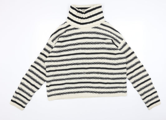 Womens UK Size S H&M White Pullover Jumper