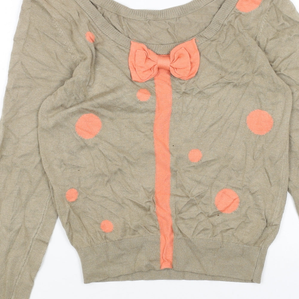 Womens UK Size XS Preworn Beige Pullover Jumper