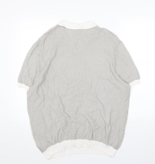 Marks and Spencer Mens Beige V-Neck Acrylic Pullover Jumper Size 2XL Long Sleeve