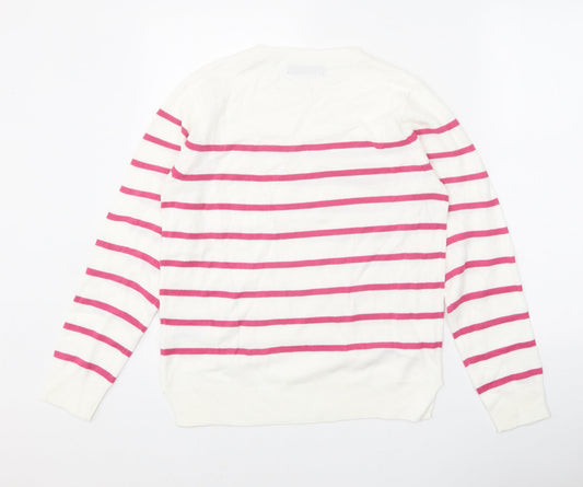 Womens UK Size 10 Marks and Spencer White Pullover Jumper