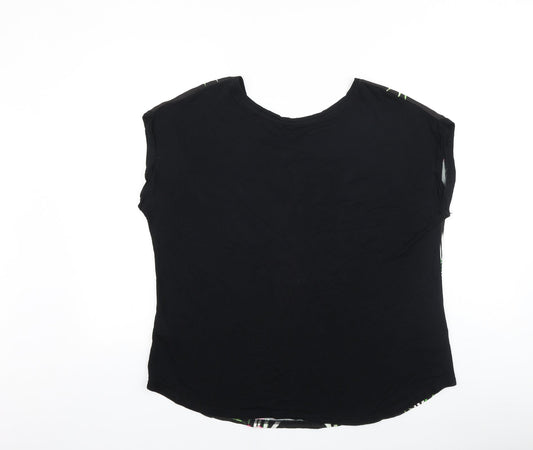 Womens UK Size 16 Peacocks Black Basic Blouse