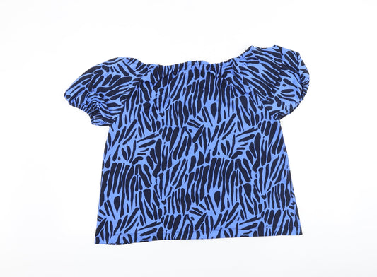 Womens UK Size 12 NEXT Blue Basic Blouse