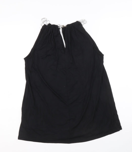 Womens UK Size M Cable & Gauge Black Basic Tank