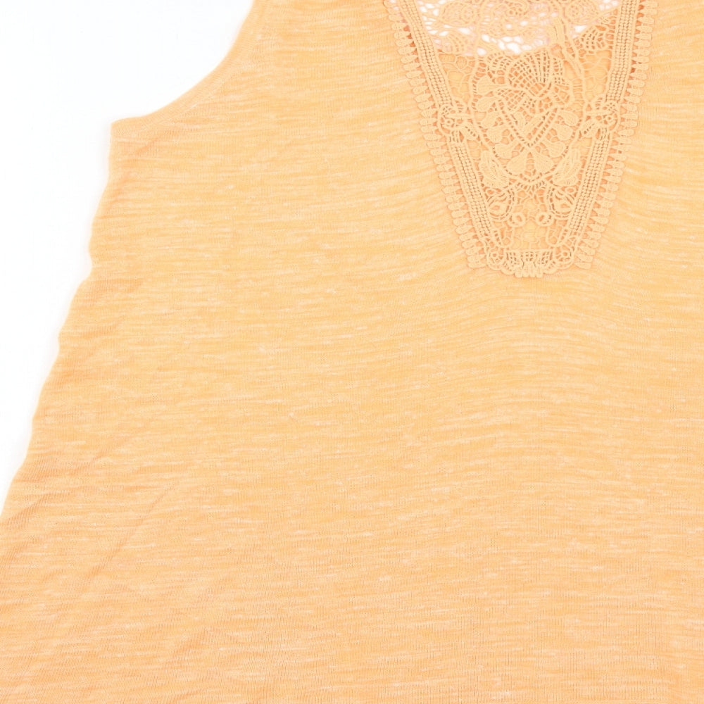 Womens UK Size 10 NEXT Orange Basic Tank