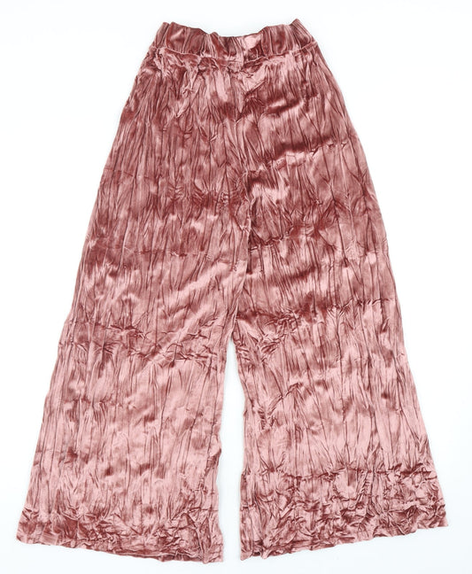 Topshop Womens Pink Polyester Dress Pants Trousers Size 6 Regular