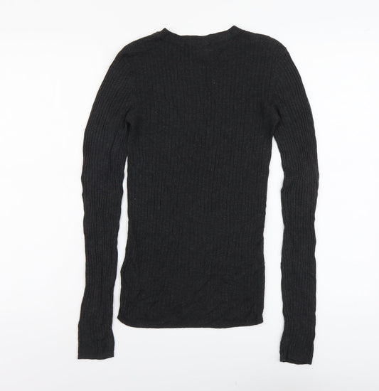 Womens UK Size XS H&M Black Pullover Jumper