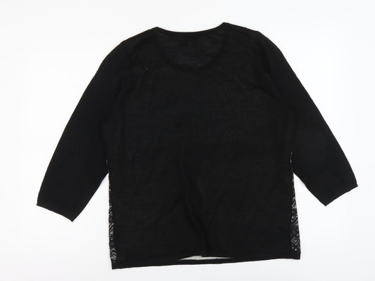 Womens UK Size 16 Monsoon Black Pullover Jumper