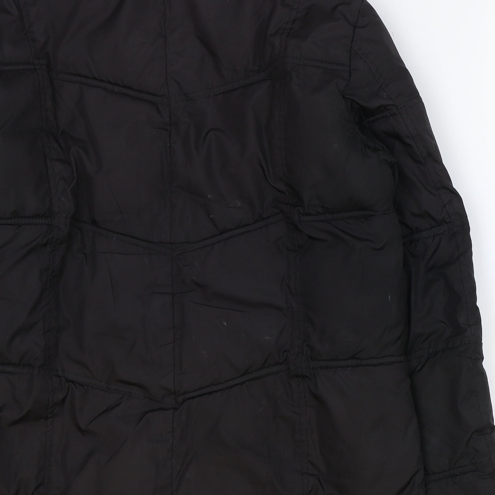 Avenue Womens Black Jacket Size S Zip