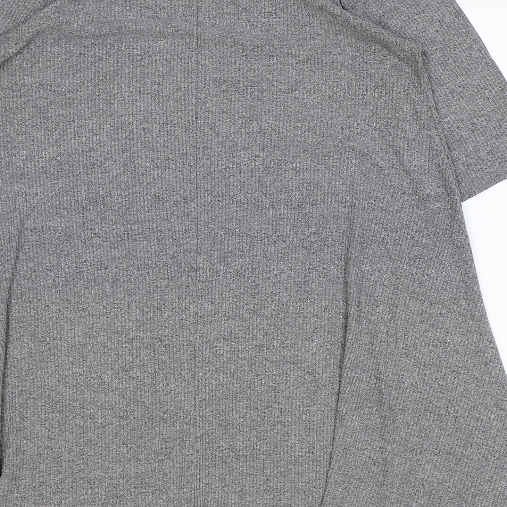 WILDE Womens Grey Polyester Jumper Dress Size L Boat Neck Pullover