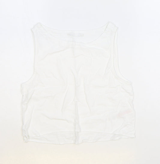 Womens UK Size 6 Primark White Cropped Tank