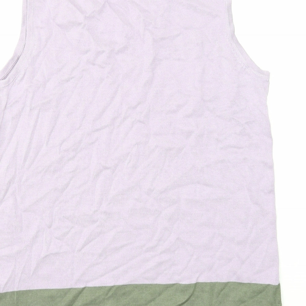 Cotton Traders Womens Multicoloured Viscose Basic Tank Size 14 V-Neck