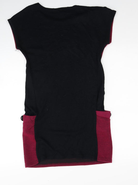CULTURE Womens Pink Acrylic A-Line Size 10 Round Neck Pullover