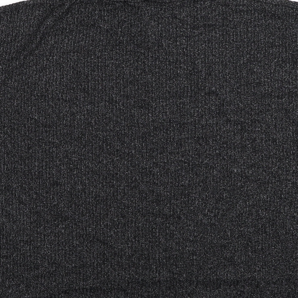F&F Womens Black Mock Neck Viscose Pullover Jumper Size L