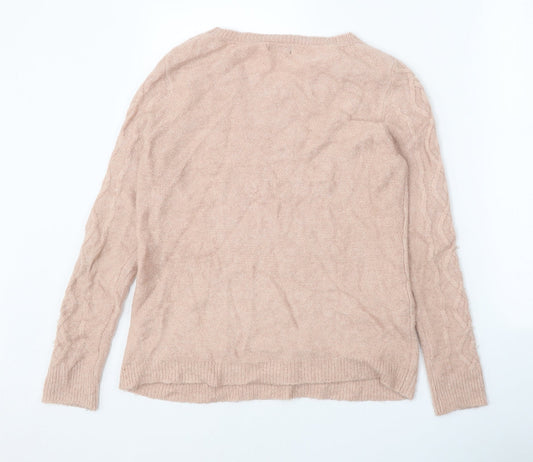 Womens UK Size 12 M&Co Pink Pullover Jumper