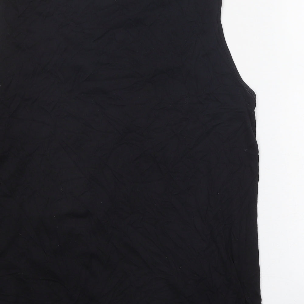 Womens UK Size S Zara Black Basic Tank
