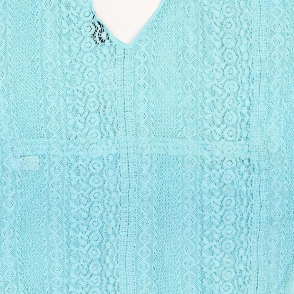Womens UK Size 12 Beyou Blue Basic Blouse