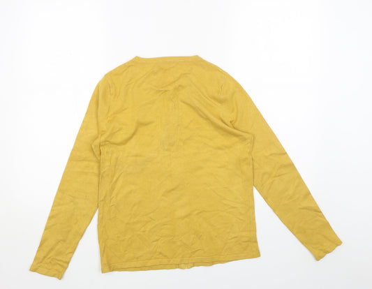Womens UK Size 12 M&Co Yellow Full Zip Jumper