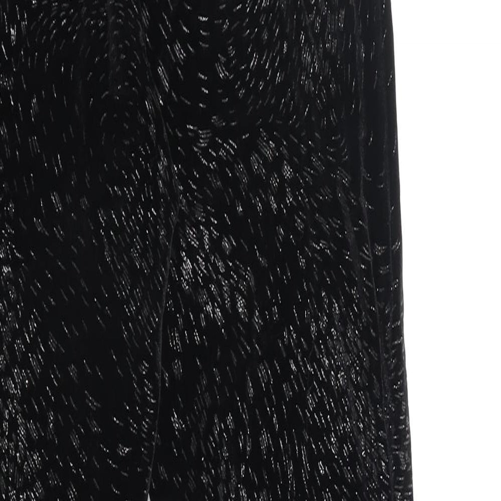 Signage Womens Black Geometric Polyester Jogger Leggings Size 10