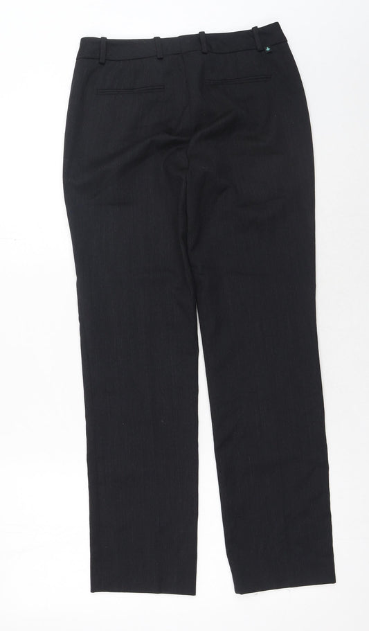 Brook Taverner Womens Black Polyester Dress Pants Trousers Size 30 in Regular Hook & Eye
