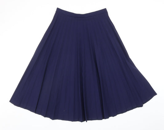 Alexara Womens Blue Polyester Pleated Skirt Size M