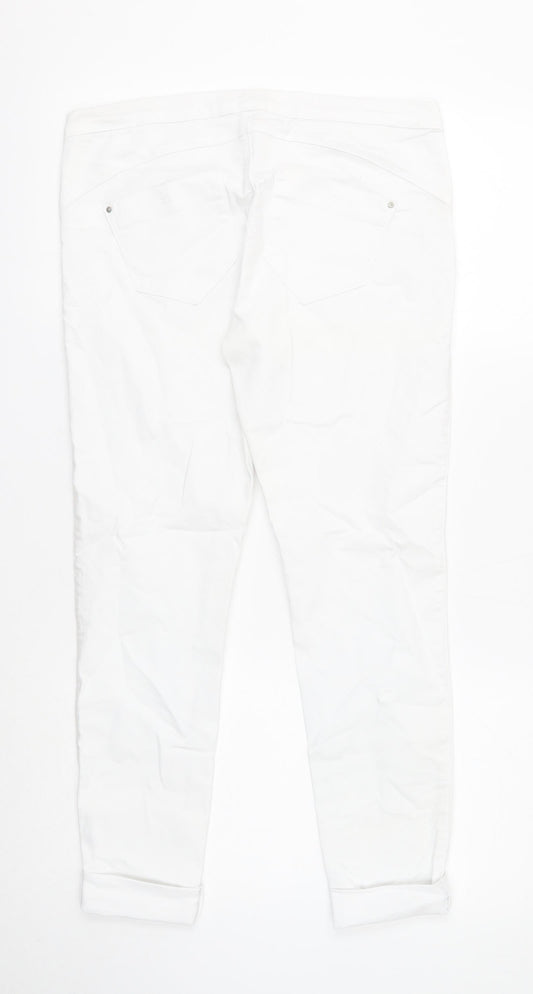Denim & Co. Womens White Cotton Skinny Jeans Size 12 Regular