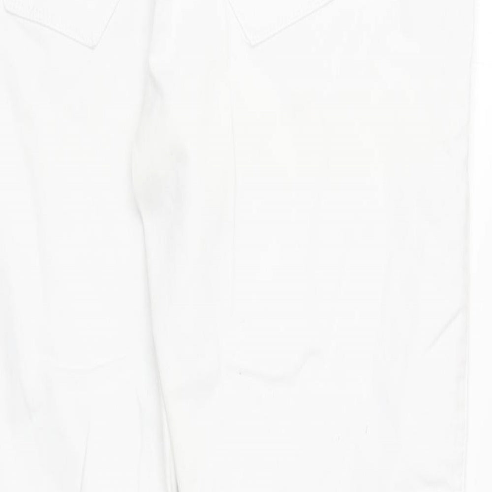 Denim & Co. Womens White Cotton Skinny Jeans Size 12 Regular