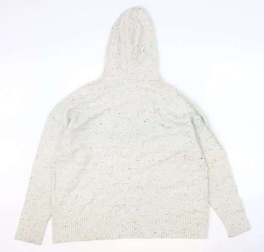 TU Womens Grey Round Neck Acrylic Pullover Jumper Size L