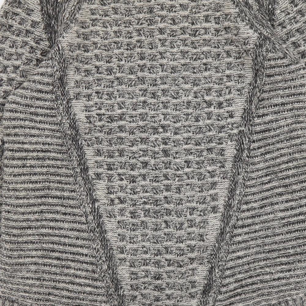 George Womens Beige Boat Neck Geometric Acrylic Pullover Jumper Size 8