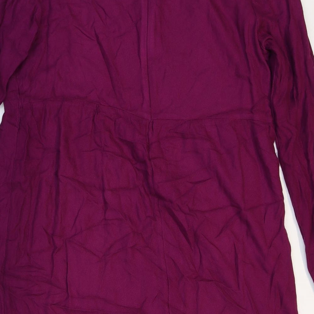 Old Navy Womens Purple Viscose Sheath Size M Round Neck Zip