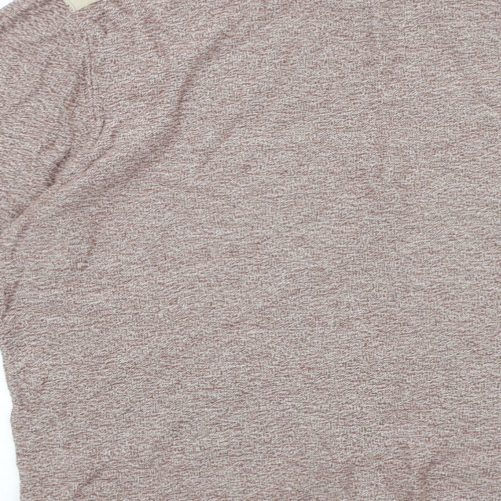 River Island Mens Red Round Neck Cotton Pullover Jumper Size L Long Sleeve