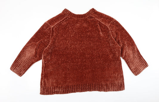 Womens UK Size M Zara Red Pullover Jumper