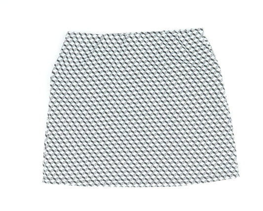 Atmosphere Womens Black Geometric Polyester Mini Skirt Size 10