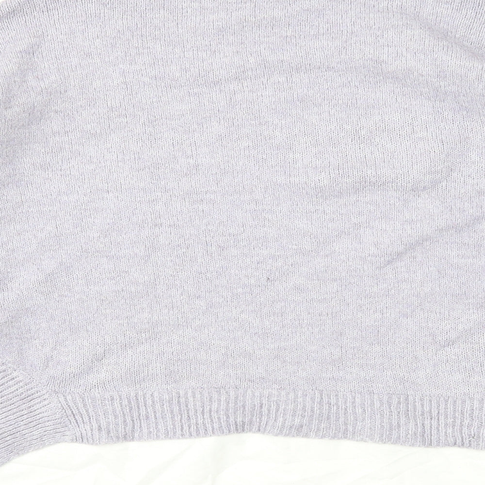 Primark Womens Purple Mock Neck Acrylic Pullover Jumper Size 10