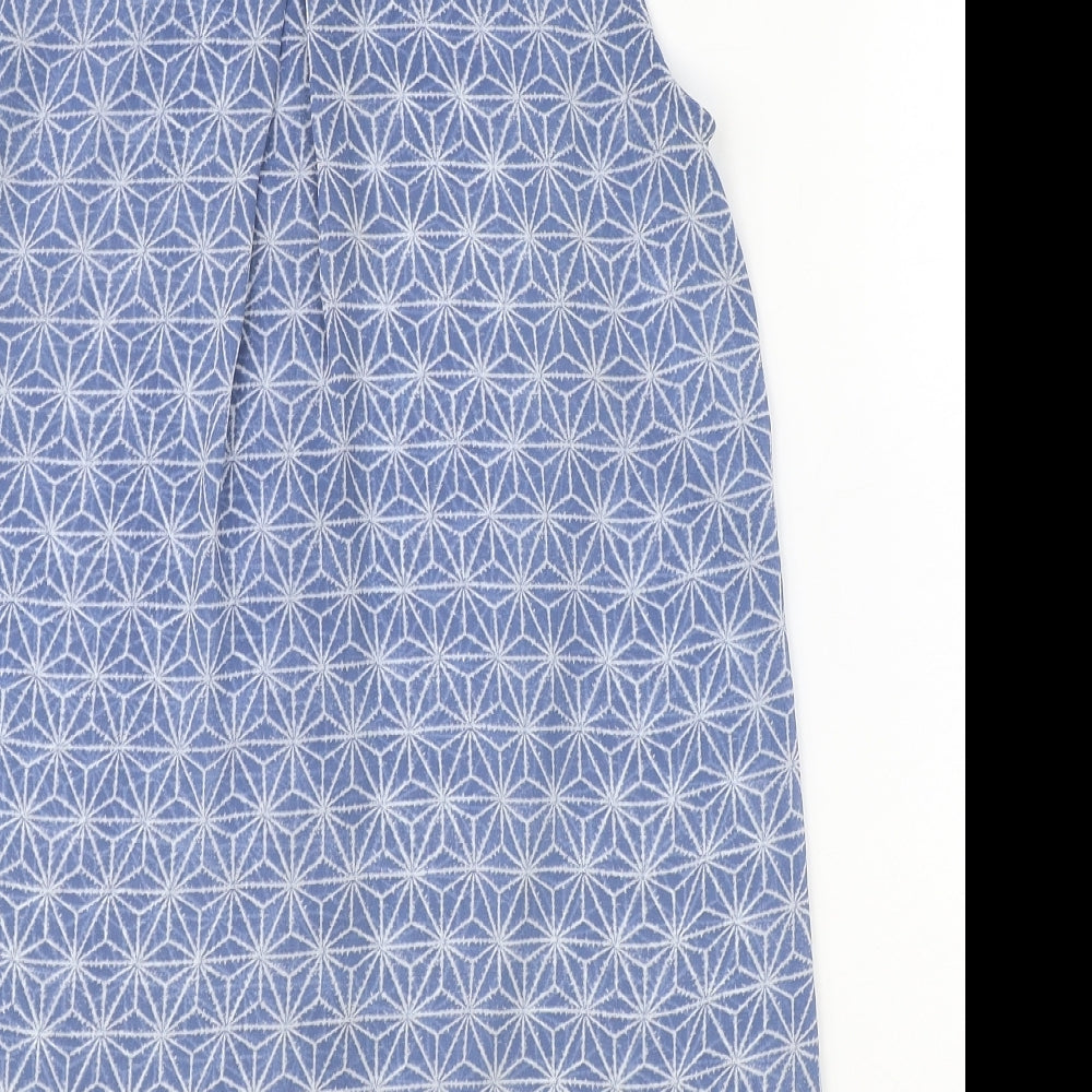 Womens UK Size 6 H&M Blue Basic Button-Up