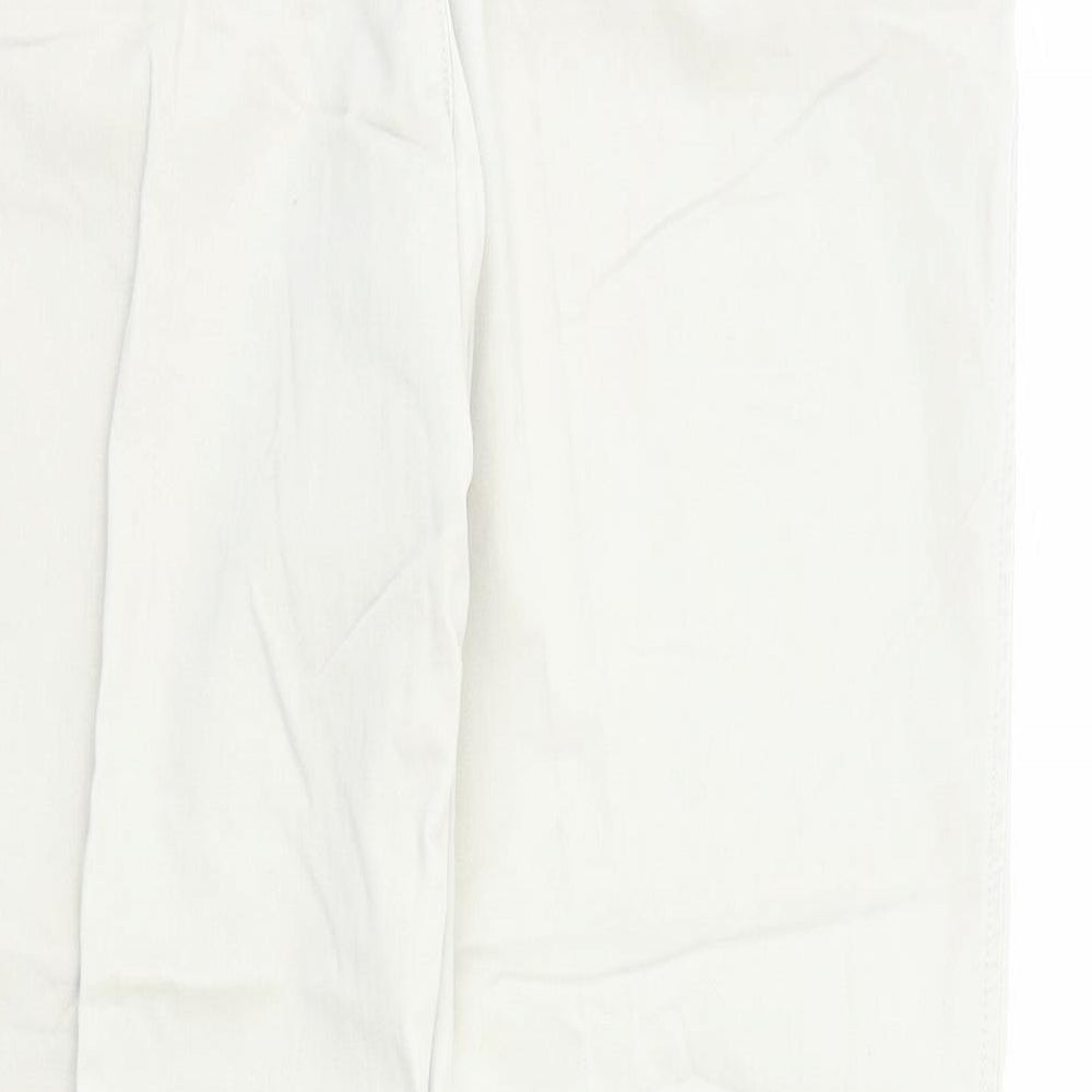 James Pringle Mens Beige Cotton Trousers Size 2XL L31 in Regular Zip