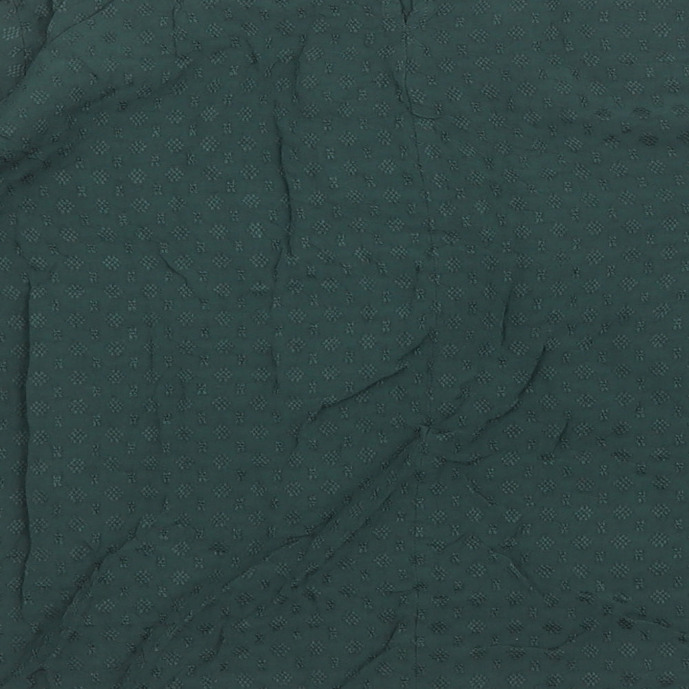 Womens UK Size 10 H&M Green Basic Blouse