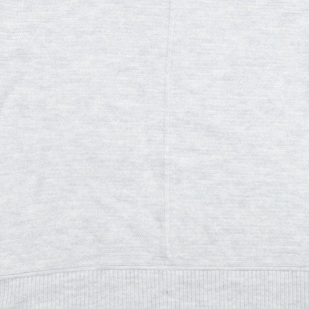 George Womens Grey Round Neck Acrylic Pullover Jumper Size XL